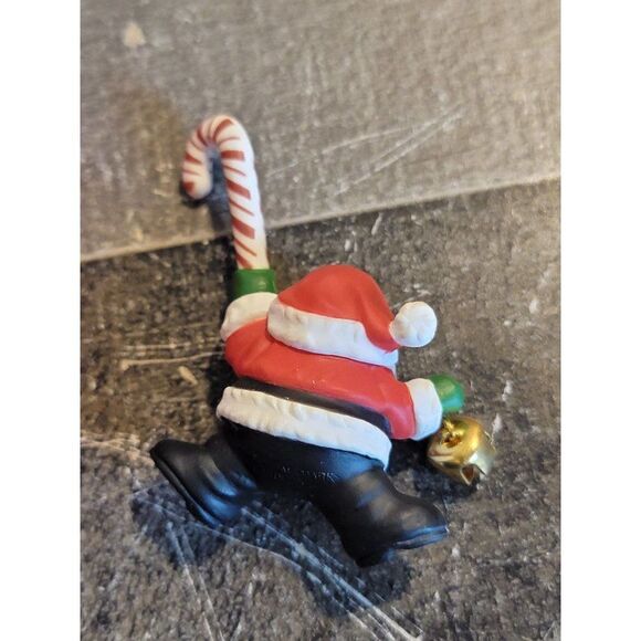 Hallmark happy Santa 1987 ornament Xmas Decor candy cane - Picture 4 of 4